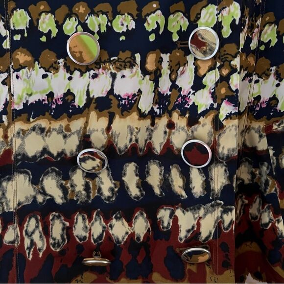 Vertigo Paris Crazy Y2K Trench Coat Rain Jacket Artsy Bohemian Size Medium - Picture 4 of 9